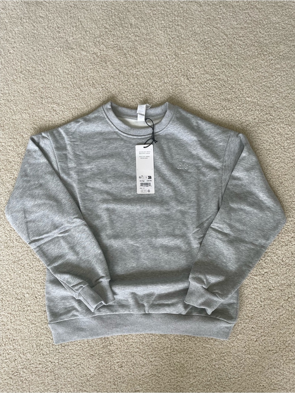 ALO Yoga Women’s  Grey Crewneck Sweatshirt